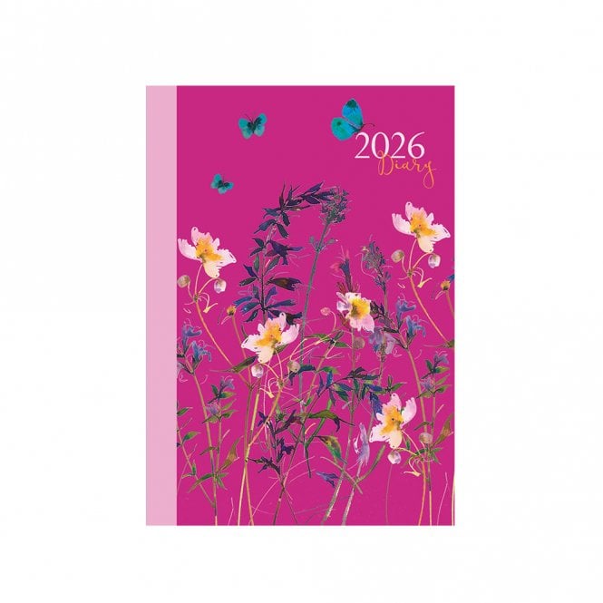 Watercolour Flowers A6 Diary 2026