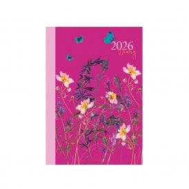 Watercolour Flowers A6 Diary 2026