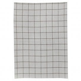 Metis Kilia Checked Ecru Tea Towel