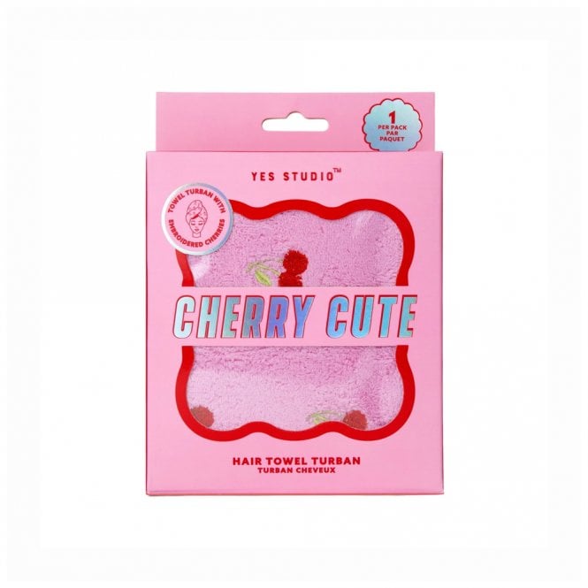 Yes Studio Embroidered Cherry Hair Towel Turban