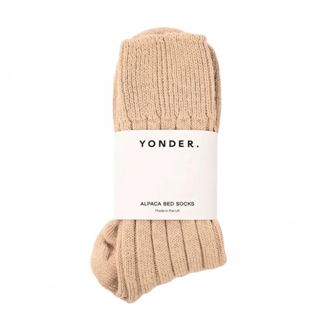Yonder Alpaca Bed Socks - Fawn