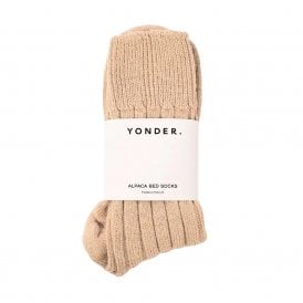 Alpaca Bed Socks - Fawn