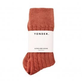 Alpaca Bed Socks - Rust