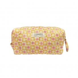 Pinwheel Lemon Quilted Washbag