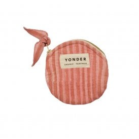 Rhubarb Candy Stripe Quilted Coin Purse
