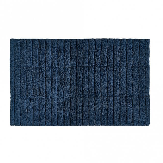 Zone Denmark Dark Blue Tiles Bath Mat