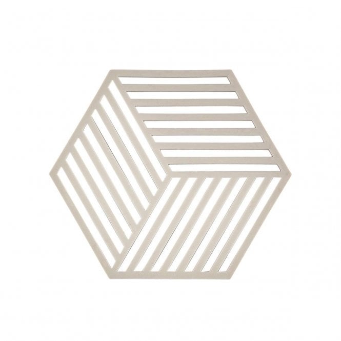 Zone Denmark Warm Grey Hexagon Silicone Trivet