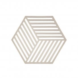 Warm Grey Hexagon Silicone Trivet